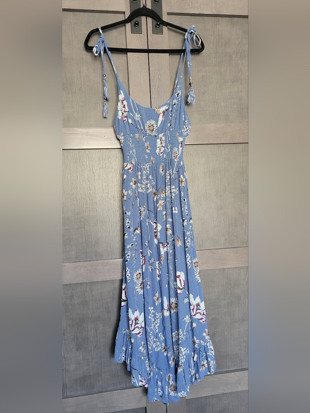 Angie Blue Floral Midi Dress